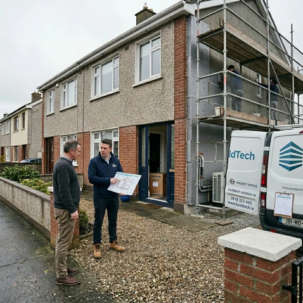 Deep retrofit Dublin — BuildTech insulation and heat pump installation