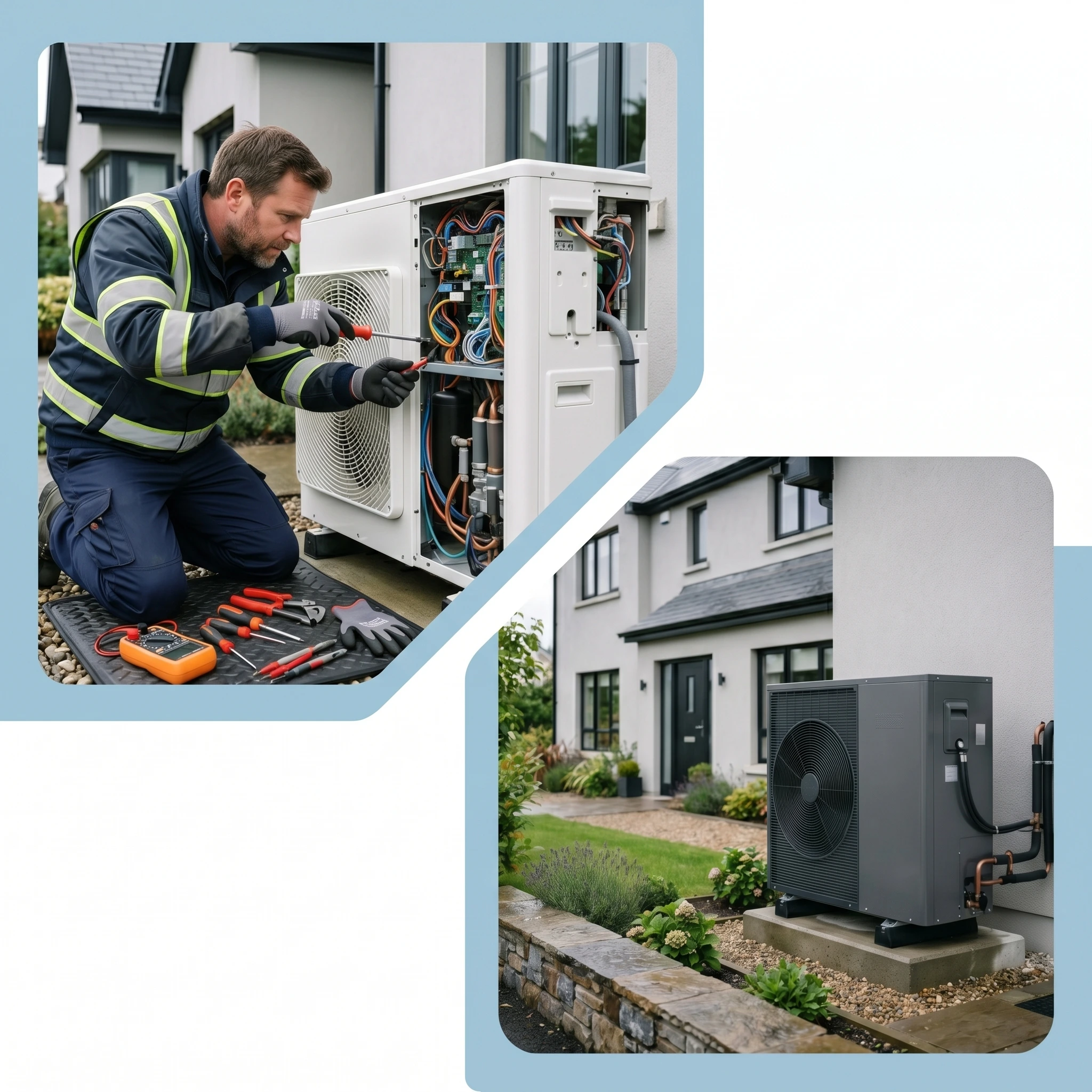Heat pump installed — BuildTech Dublin air-to-water system